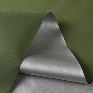 PX14/JYB6L REC 210D/118T Kitar Semula Kain Oxford Poli FDY dengan lapisan perak PU untuk Khemah Kalis Air